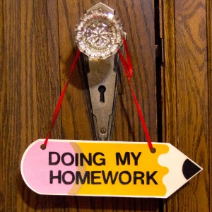 Pencil Homework Sign