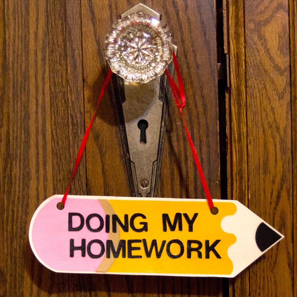 Pencil Homework Sign