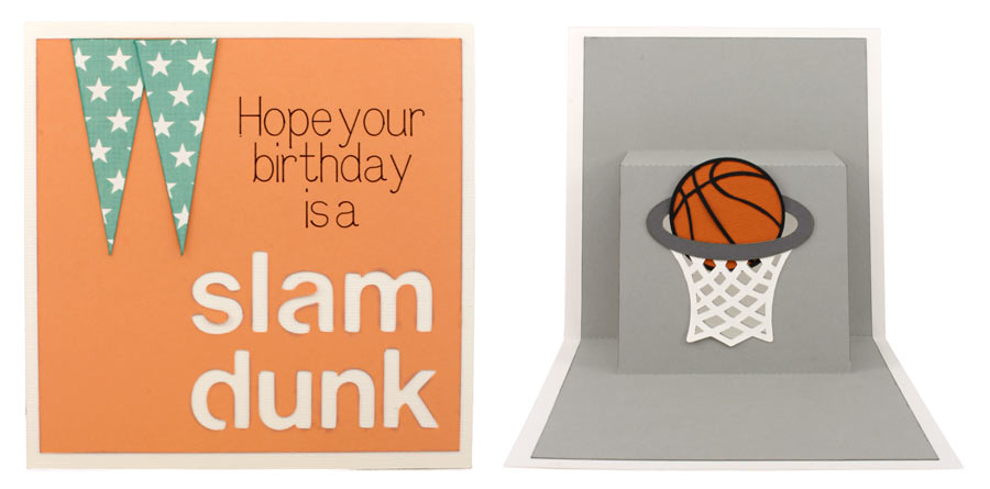 WPC AI SVG cutting file Pop-Up Card Basketball