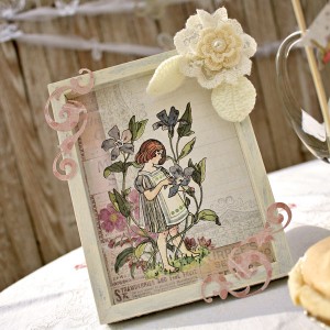 Prima and Pazzles Fairy Rhymes Embellished Distressed Photo Frame