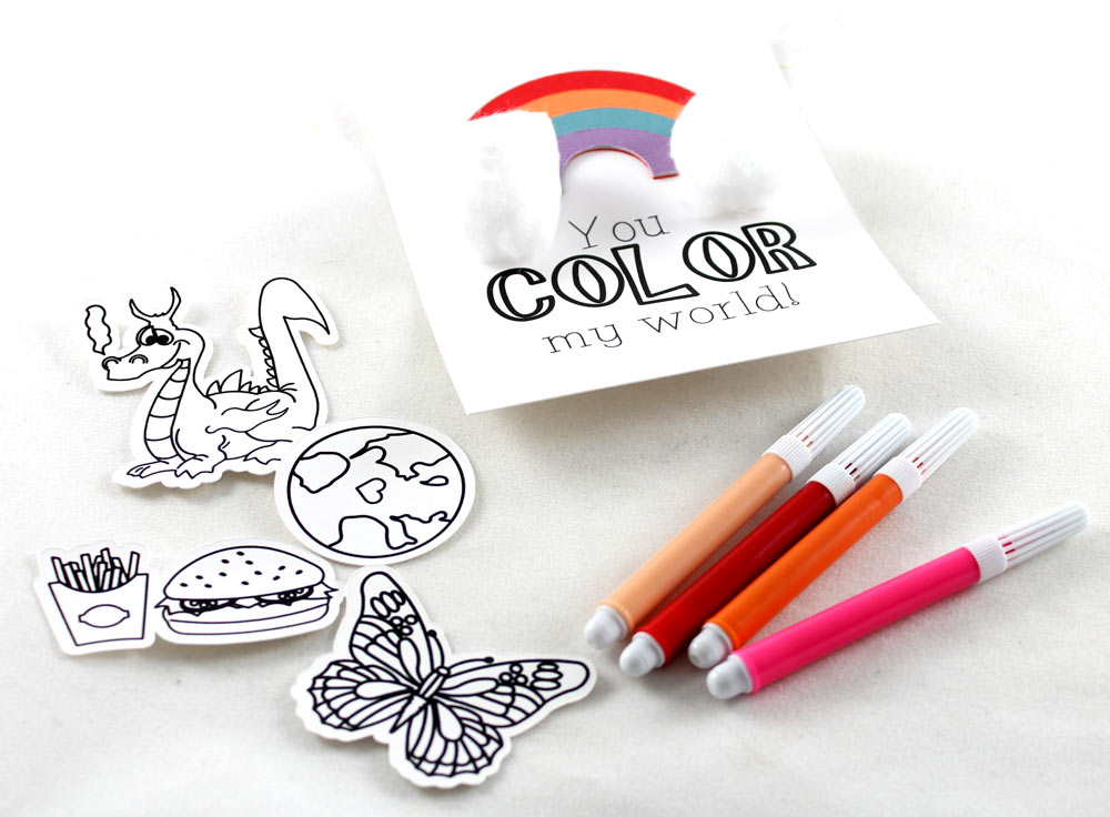 Color Your Own Stickers Valentine