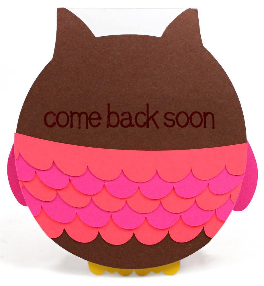 Scallop Owl Neon Prismagic Shaped Card Back