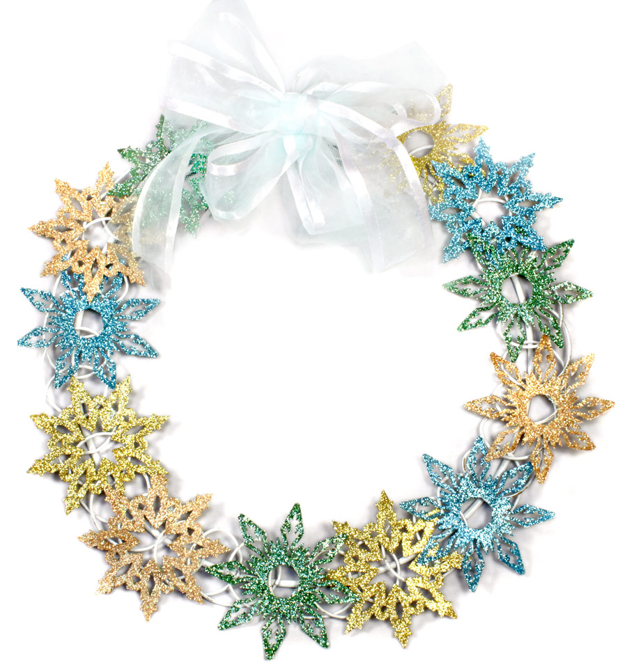 Snowflake Wreath P K Glitz Glitter Wheel Spring 2 and WonderFilm