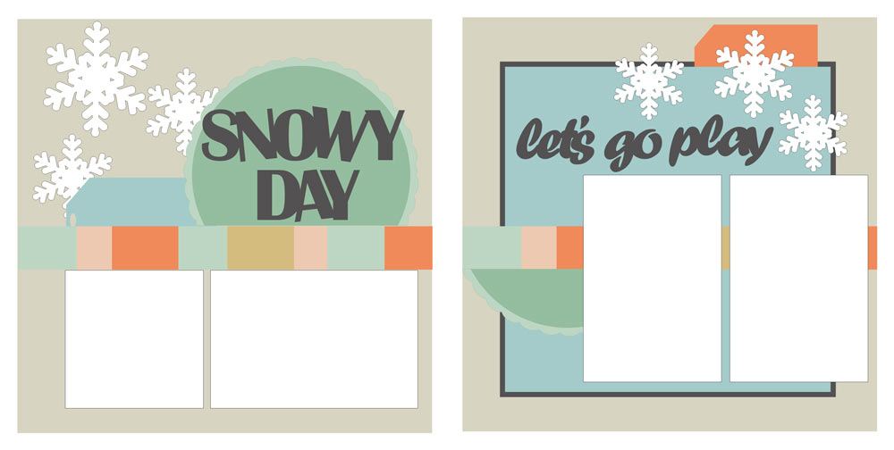 Snowy Day Scrapbook Layout Sketch