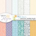 Pazzles DIY Spring Filigree digital papers with instant download.