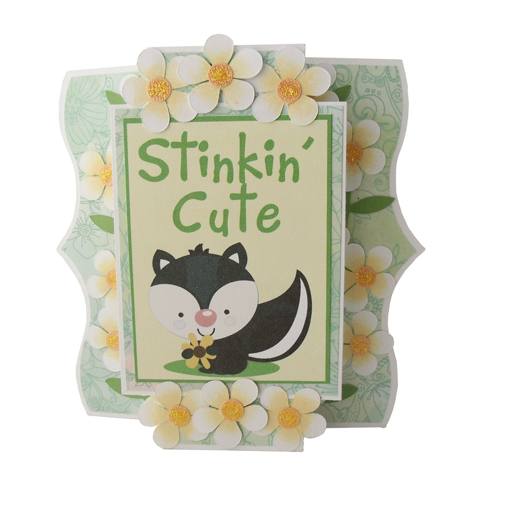 Stinkin Cute Fun Fold Skunk Card