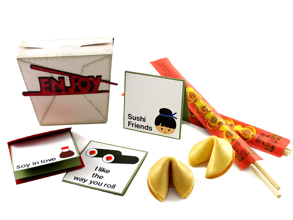 Sushi Cards and Take Out Gift Box