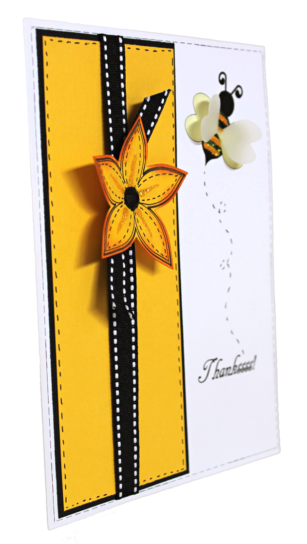 Thanks Bee and Flower Card by Angie Contreras for Pazzles Craft Room