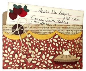 Thanksgiving Blessings Recipe Card Pocket Apple Pie