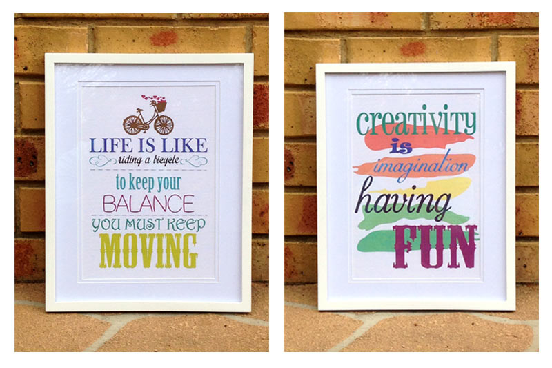 Quote signs created with Pazzles InVue software