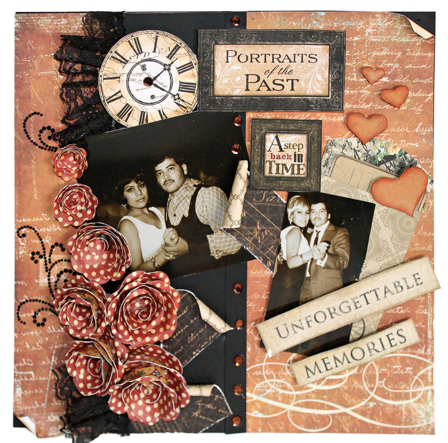 Portraits of the Past' Vintage Scrapbook Layout - Pazzles Craft Room
