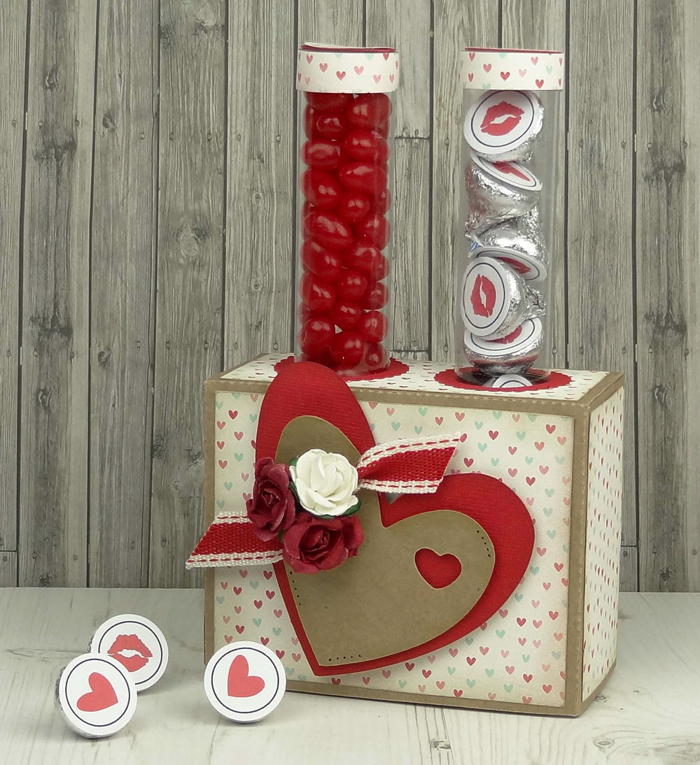 Valentine Candy Tubes with Candy Tube Stand