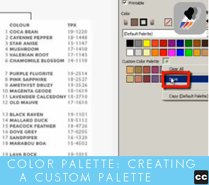 Color Palette: Creating Custom Palette-Basic