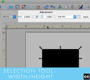 Selection Tool: Width/Height