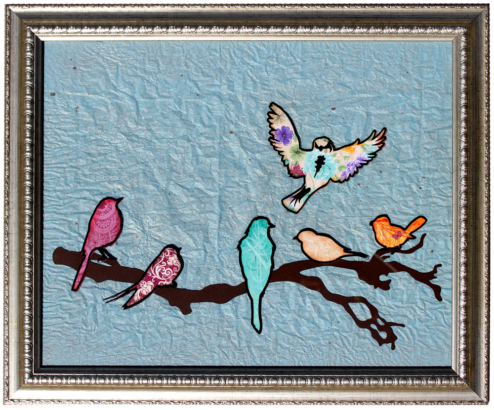 Vinyl Birds Home Decor Frame