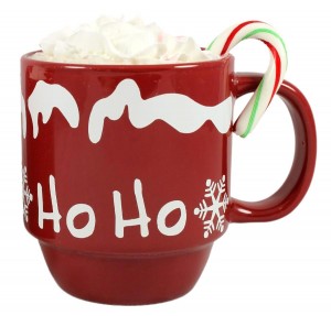 Vinyl Christmas Mug Ho Ho Snowflakes