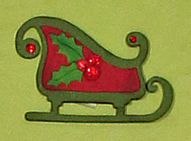 Vinyl Christmas Tree Advent Calendar Sleigh