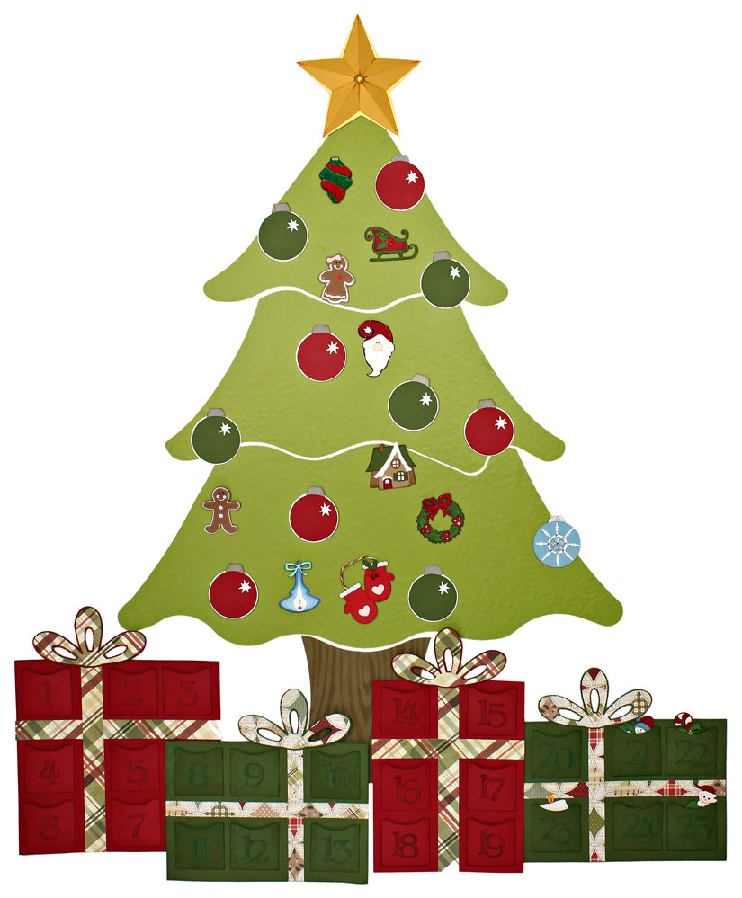 Vinyl Christmas Tree Advent Calendar