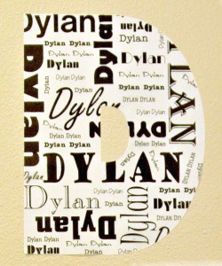 Wall Washi Subway Art Dylan Monogram