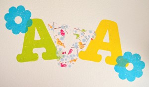 Wall Washi Tape Name and Flowers