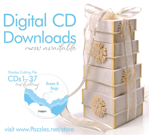 Wedding Cake Nesting Boxes CD 17 Bags and Boxes Digital Downloads