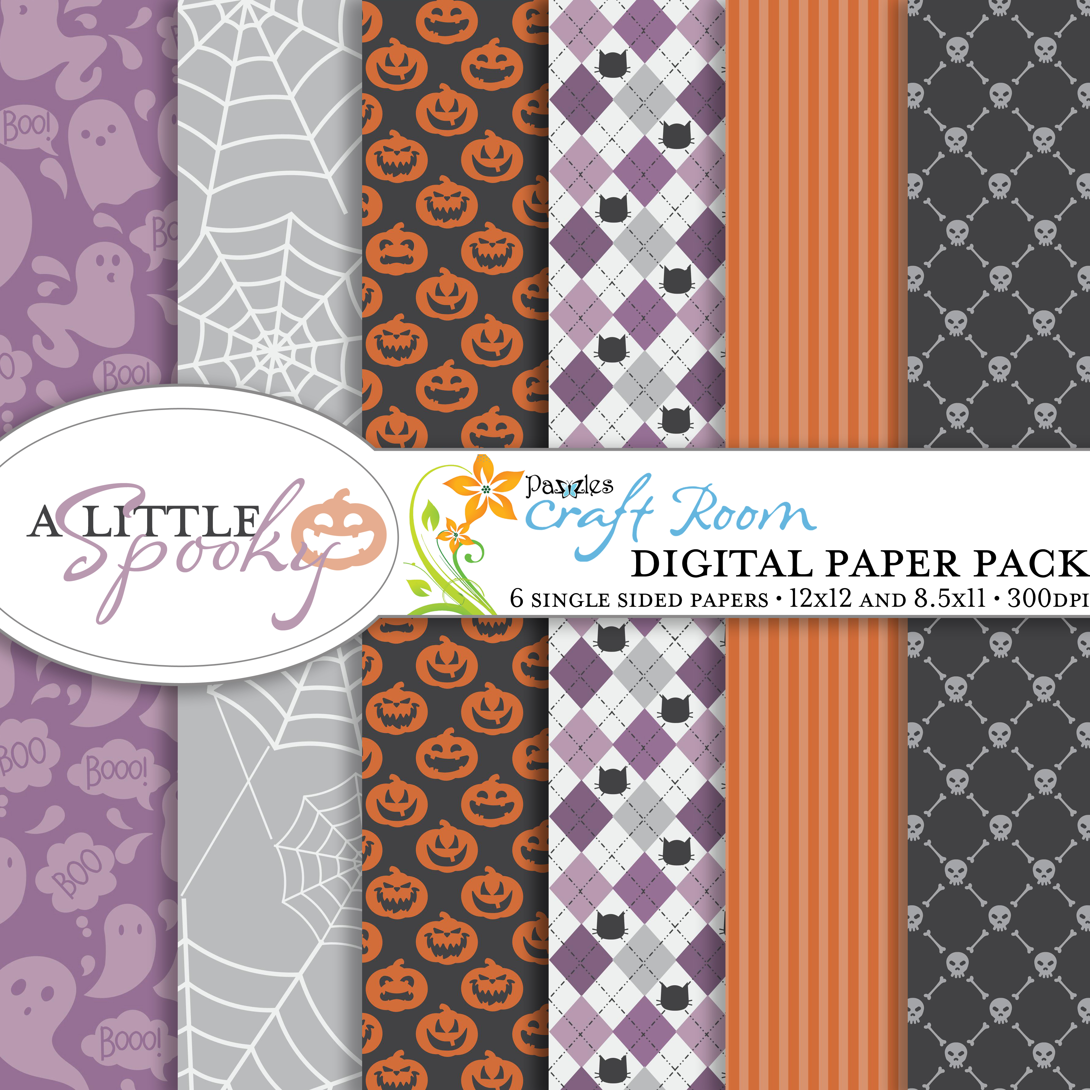 Download A Little Spooky Halloween Digital Paper Pack With Instant Download
