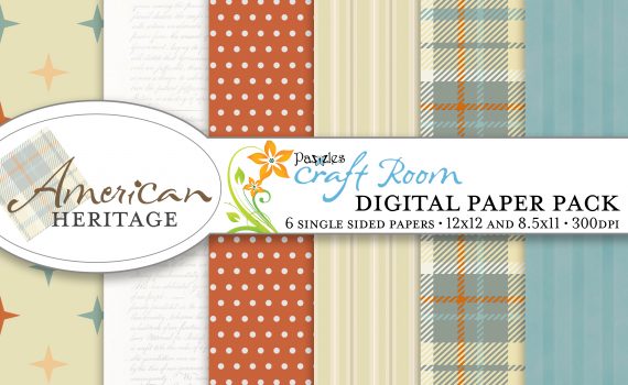 Pazzles American Heritage Digital Paper for the Fourth of July with instant download.