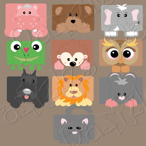 Animal Lunch Sack Treat Toppers Collection