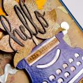 Pazzles DIY Autumn Vintage Typewriter Card with instant SVG download. Compatible with all major electronic cutters including Pazzles Inspiration, Cricut, and Silhouette Cameo. Design by Zahraa Darweesh.