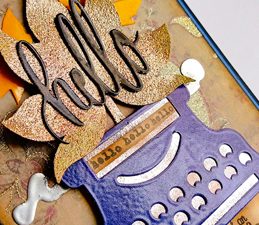 Pazzles DIY Autumn Vintage Typewriter Card with instant SVG download. Compatible with all major electronic cutters including Pazzles Inspiration, Cricut, and Silhouette Cameo. Design by Zahraa Darweesh.