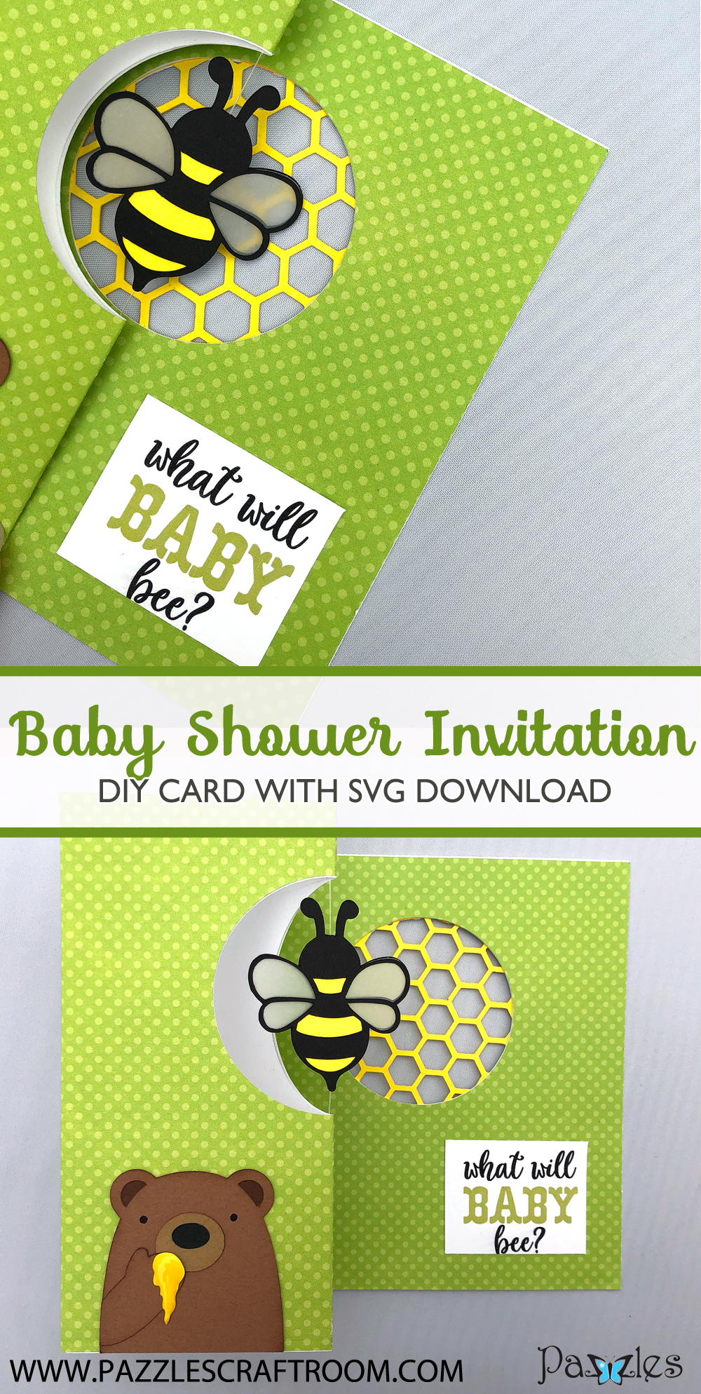 Diy Gender Reveal Party Announcement With Instant Svg Download Pazzles