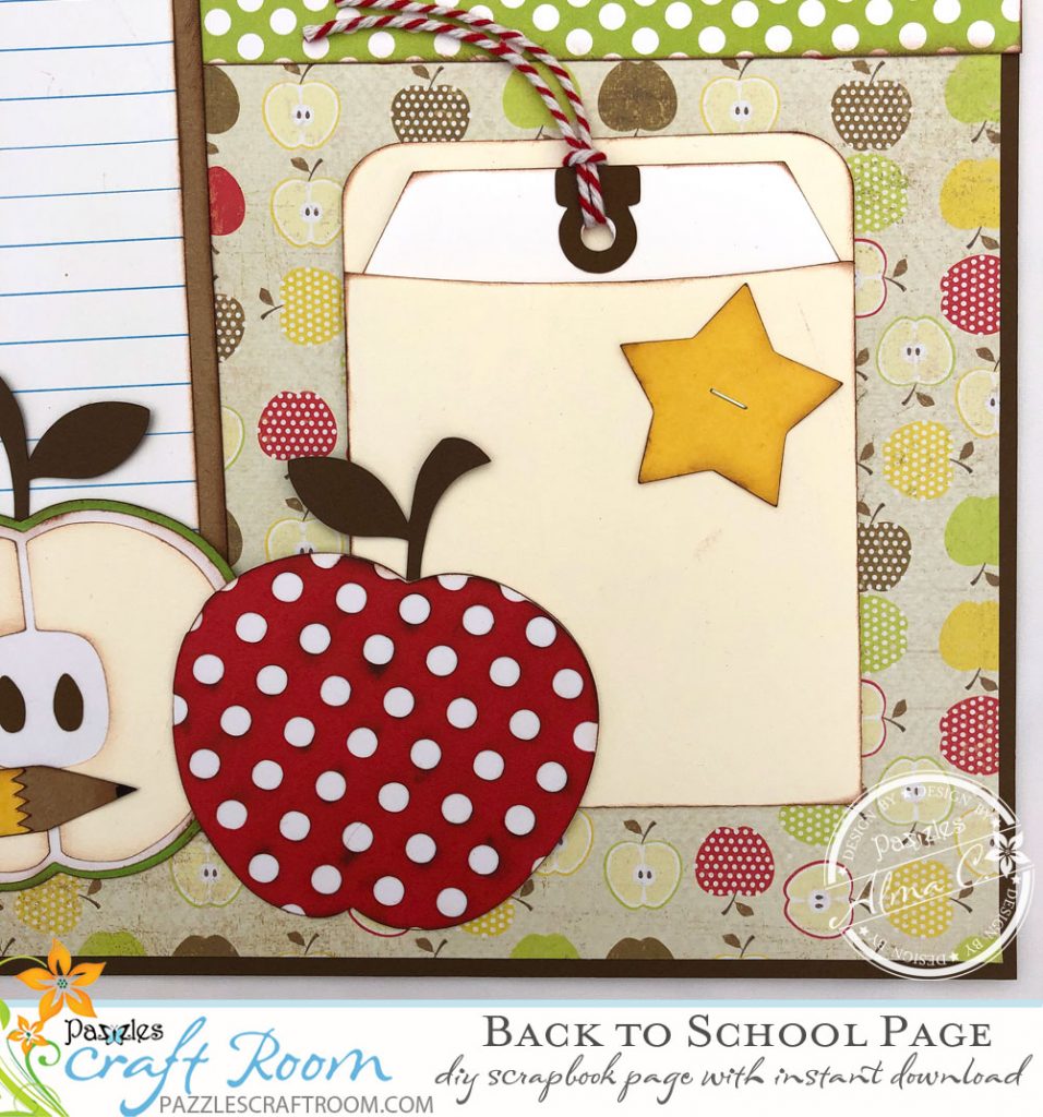 Pazzles DIY Back to School Layout for Scrapbook by Alma Cervantes