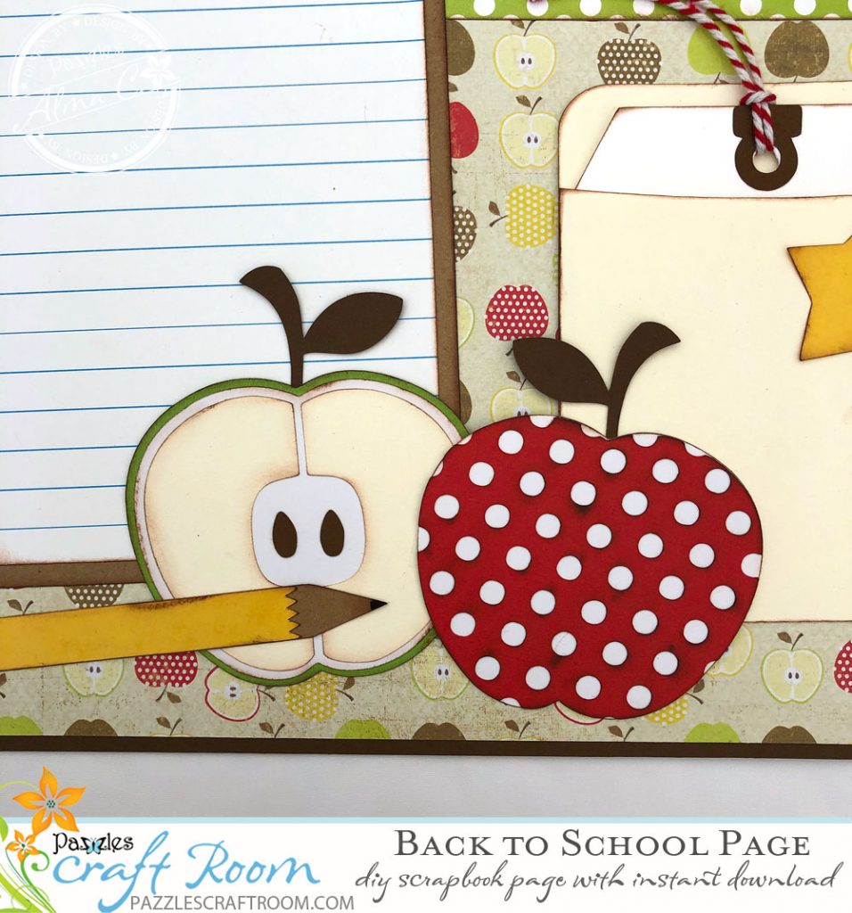 Pazzles DIY Back to School Layout for Scrapbook by Alma Cervantes