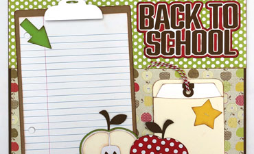 Pazzles DIY Back to School Layout for Scrapbook by Alma Cervantes