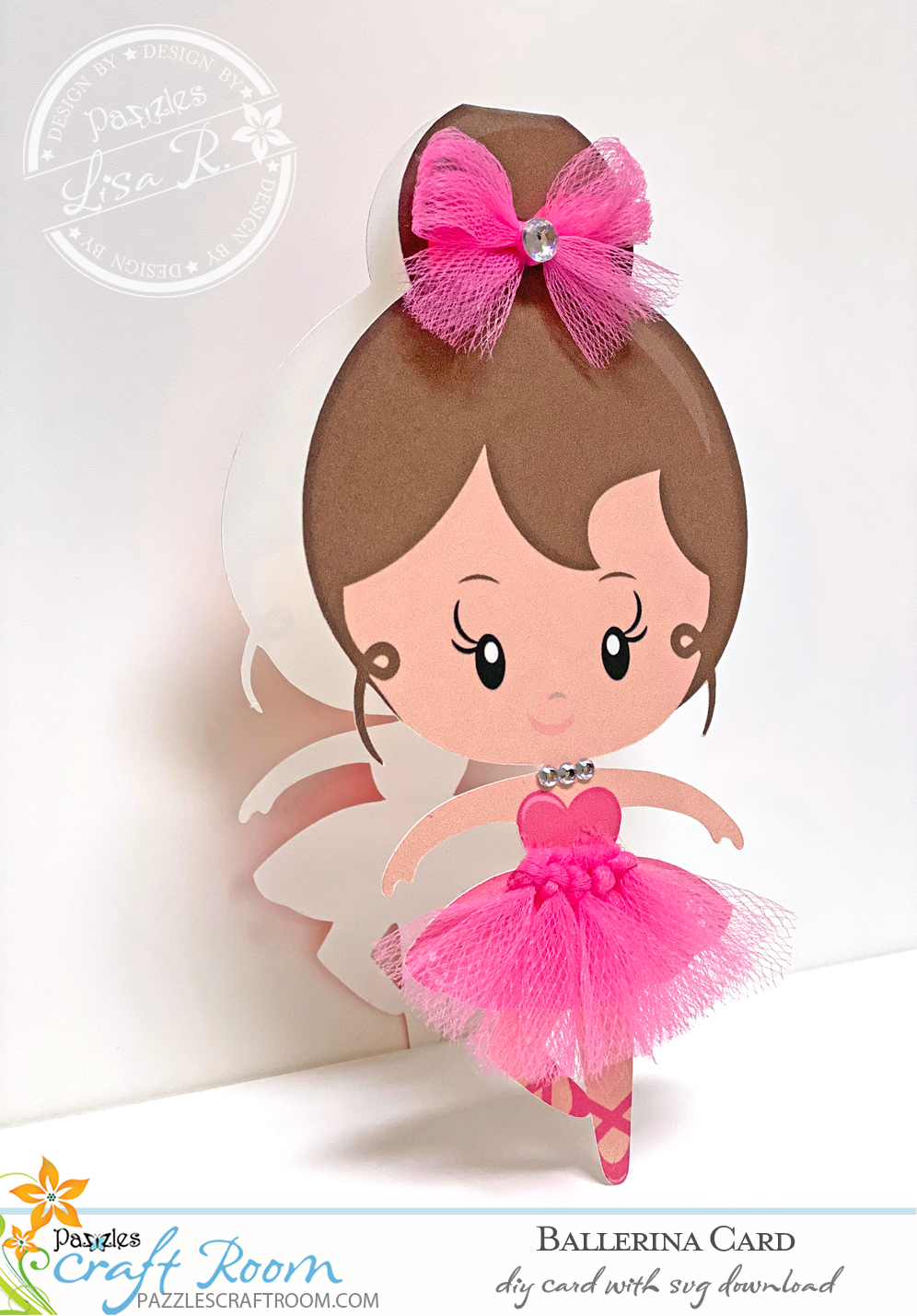 DIY Ballerina Card with instant SVG download - Pazzles Craft Room