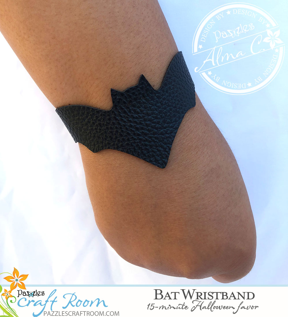 Pazzles DIY Bat Wristband Halloween Treat by Alma Cervantes