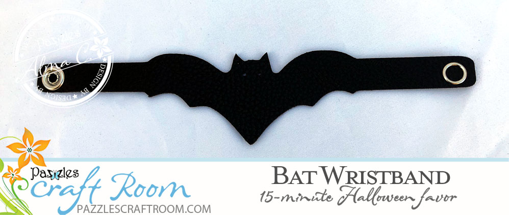 Pazzles DIY Bat Wristband Halloween Treat by Alma Cervantes