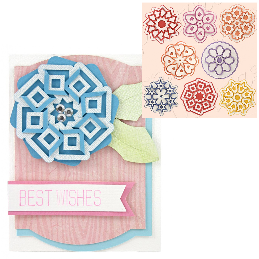 Best Wishes Cut and Fold Medallion