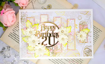 Pazzles DIY Birthday Card with instant SVG download. Compatible with all major electronic cutters including Pazzles Inspiration, Cricut, and Silhouette Cameo. Design by Nida Tanweer.