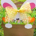 Pazzles DIY Bunny Basket Easter Bag with instant SVG download. Compatible with all major electronic cutters including Pazzles Inspiration, Cricut, and Silhouette Cameo. Design by Alma Cervantes.