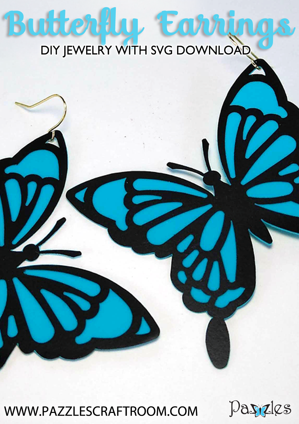 DIY Butterfly Earrings with instant SVG download - Pazzles Craft Room