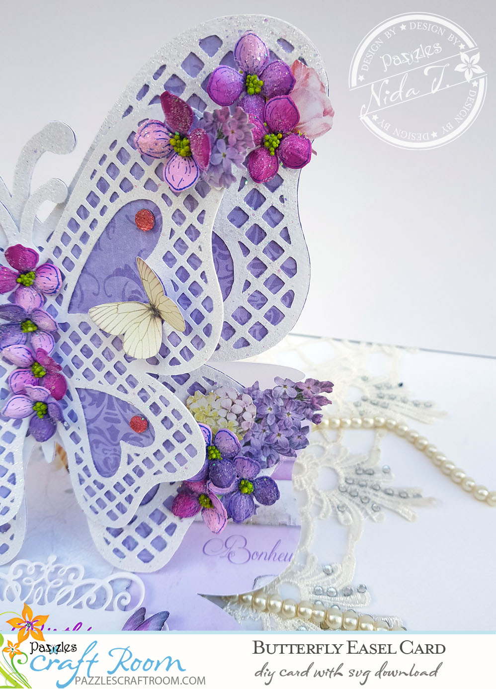 3D lace easel Card 