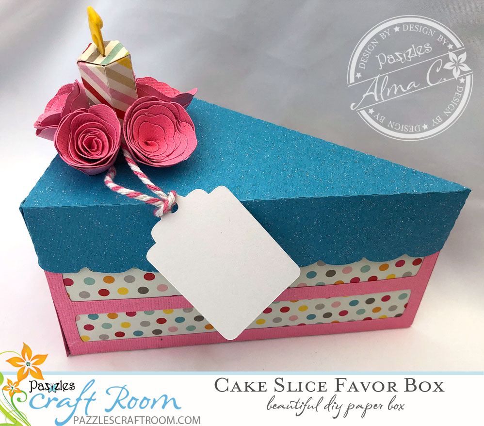 Download Cake Slice Favor Box Diy With Instant Svg Download Pazzles Craft Room