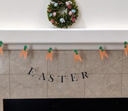 Pazzles DIY Carrot Easter Banner. Instant SVG download compatible with all major electronic cutters including Pazzles Inspiration, Cricut, and Silhouette Cameo. Design by Monica Martinez.