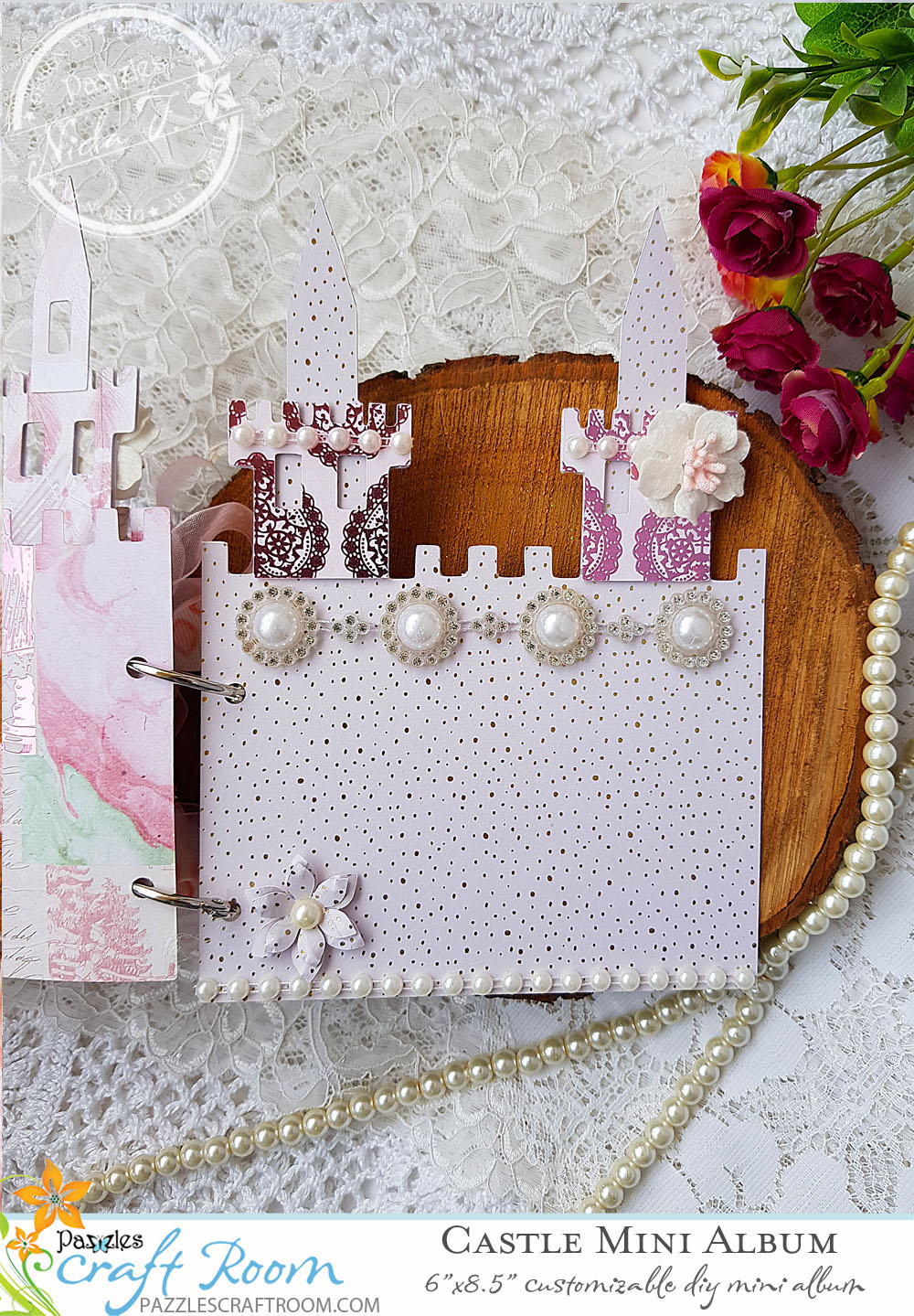 Pazzles DIY Castle Mini Album by Nida Tanweer