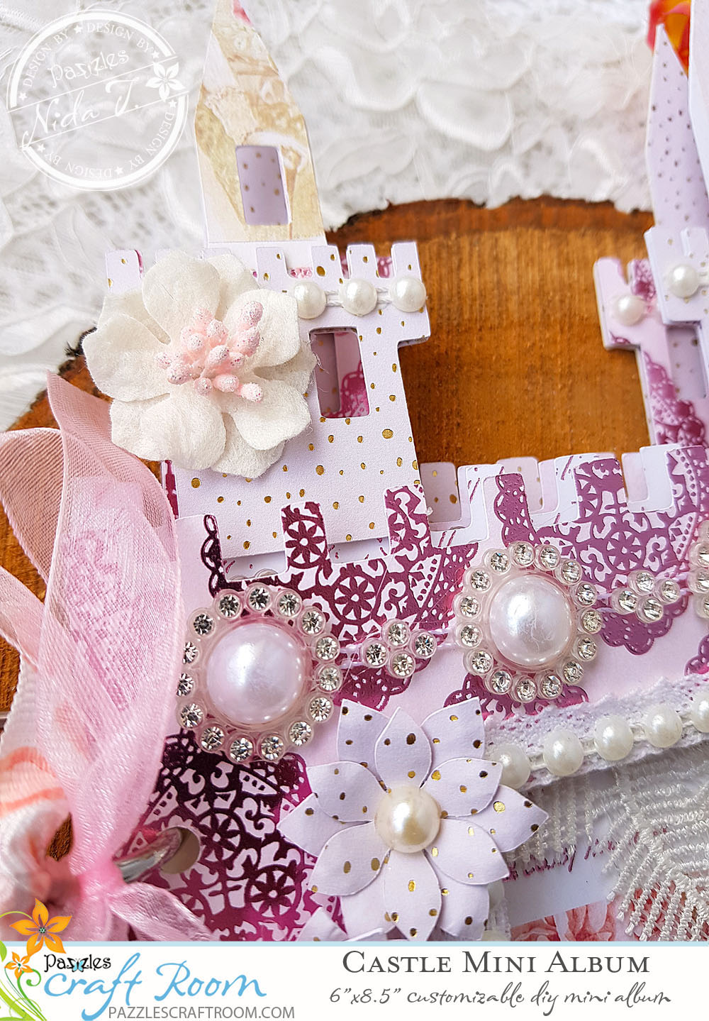 Pazzles DIY Castle Mini Album by Nida Tanweer