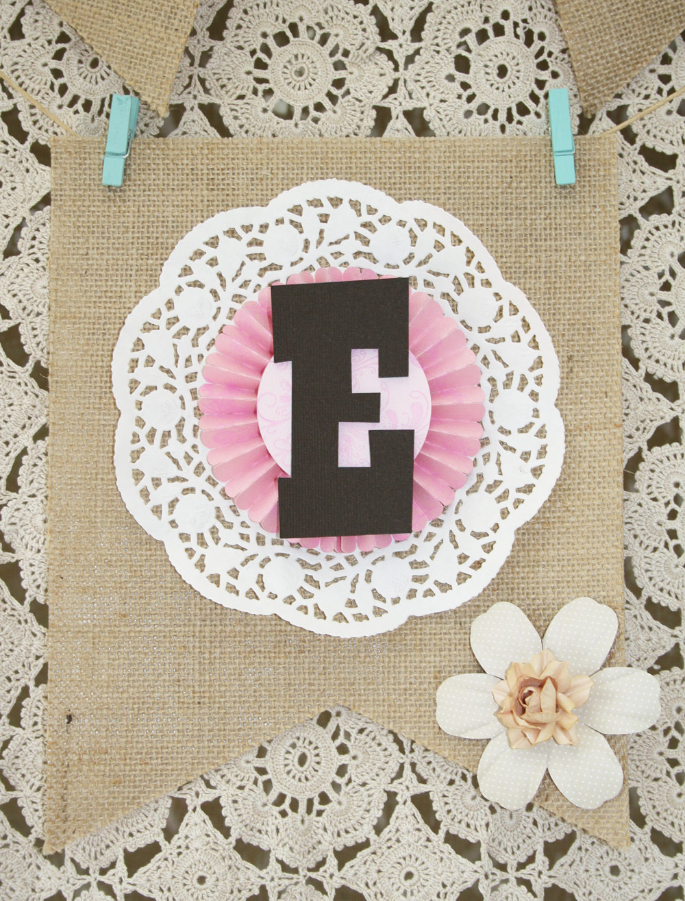 Vintage Burlap Party Banner