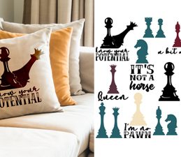 Pazzles DIY Chess Games Collection with 16 cuttable files in SVG, AI, and WPC. Instant SVG download compatible with all major electronic cutters including Pazzles Inspiration, Cricut, and Silhouette Cameo. Design by Amanda Vander Woude.