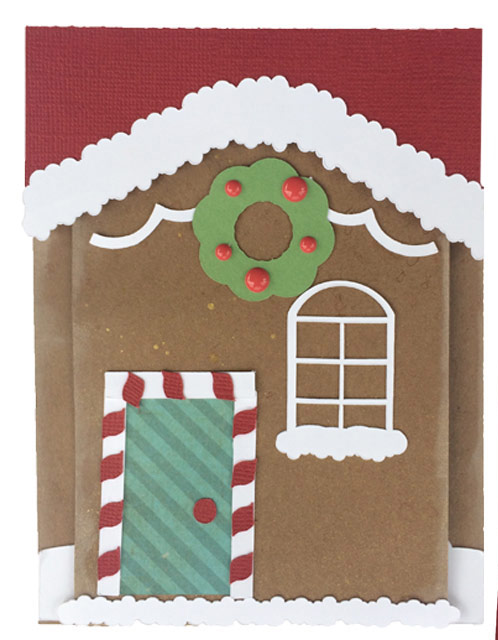 Gingerbread House card from the Pazzles Craft Room