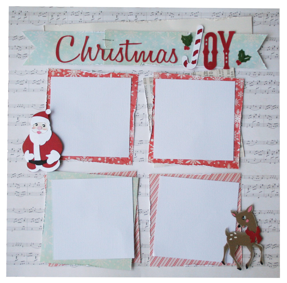 Classic Chrismtas Scrapbook Layout